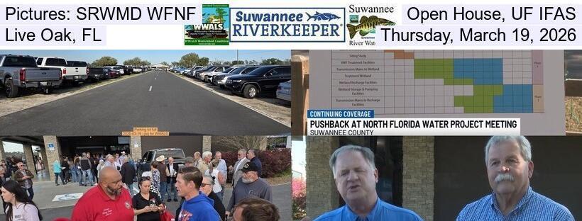 Pictures: SRWMD WFNF, Open House, UF IFAS, Live Oak, FL, Thursday, March 19, 2026