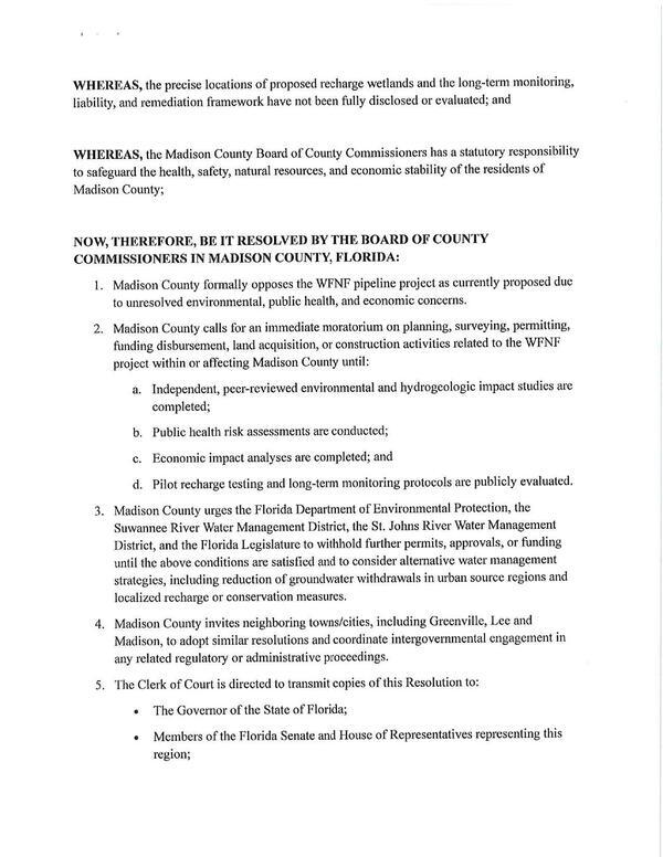 [NOW, THEREFORE, BE IT RESOLVED BY THE BOARD OF COUNTY COMMISSIONERS IN MADISON COUNTY, FLORIDA:]