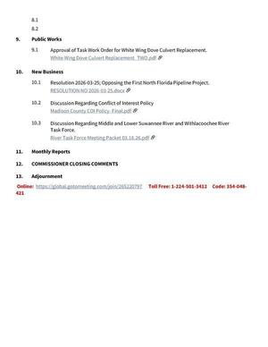 [10.1 Resolution 2026-03-25; Opposing the First North Florida Pipeline Project.]