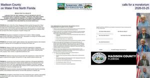 [Madison County calls for a moratorium on Water First North Florida, 2026-03-25]
