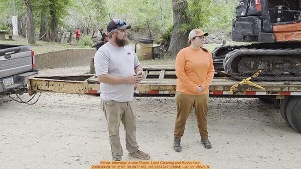[Movie: Interview, Austin Roark, Land Clearing and Restoration, 2026:03:29 12:12:57, 30.8877152, -83.3237247 (159M) --jsq for WWALS]