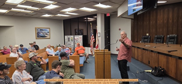 Joe Squitieri, wastewater professional: Florida water statutes give JEA until 2039 for compliance
