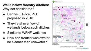 [Wells below forestry ditches: Why not considered?]