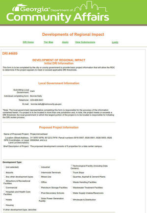 [Proposed Project Information, 2026-04-10 --GA-DCA]