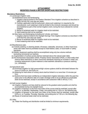 [ATTACHMENT: MODIFIED PHASE II WATER SHORTAGE RESTRICTIONS]