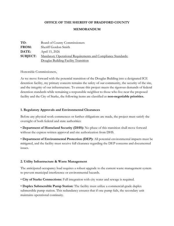 [Mandatory Operational Requirements and Compliance Standards, 2026-04-16 --Bradford County, FL, BOCC]