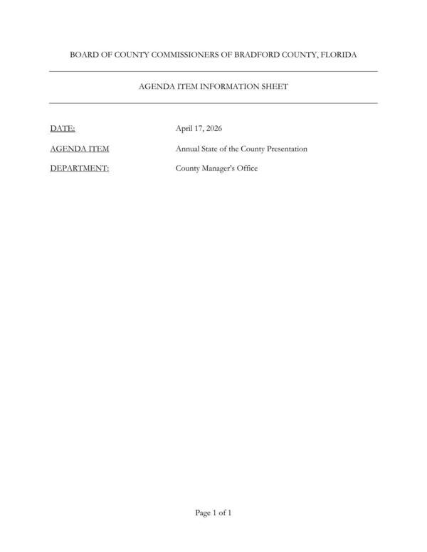 [Annual State of the County Presentation, 2026-04-16 --Bradford County, FL, BOCC]