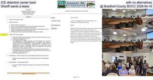[ICE detention center back, with no alternatives, Sheriff wants a lease @ Bradford County BOCC 2026-04-16]