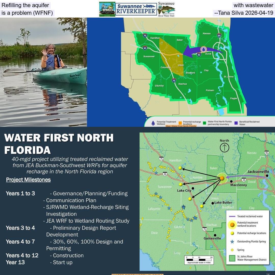 Refilling the aquifer with wastewater is a problem (WFNF) --Tana Silva 2026-04-19