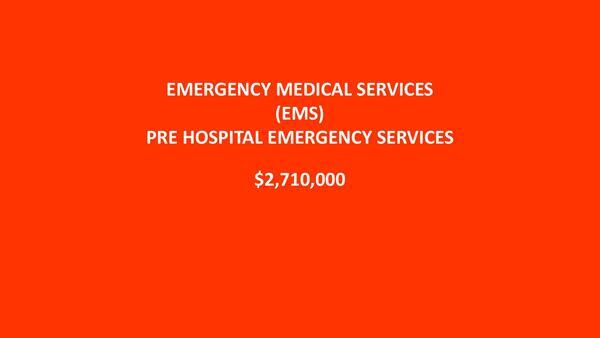 [EMERGENCY MEDICAL SERVICES (EMS) PRE HOSPITAL EMERGENCY SERVICES, $2,710,000, 2026-04-20 --Gilchrist County, FL]