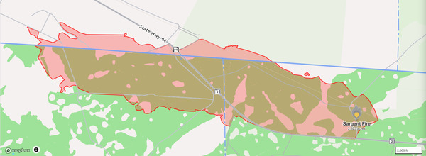 [Map: Sargent Fire, 2026-04-20 --Watchduty]