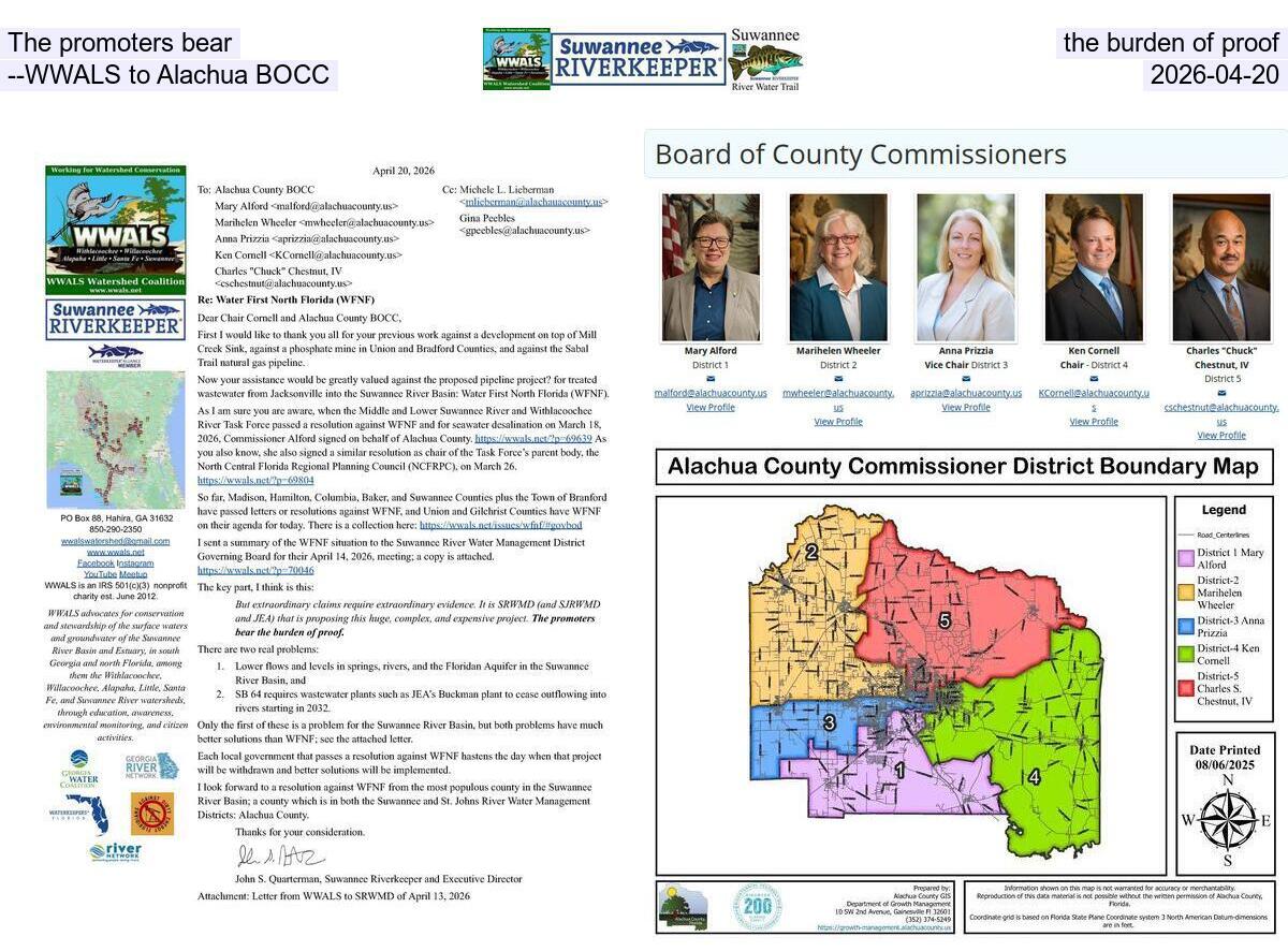 [The promoters bear the burden of proof --WWALS to Alachua BOCC, 2026-04-20]