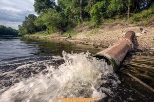 [Pilgrims Pride outflow pipe into the Suwannee River, 2017-01-01 --American Rivers]