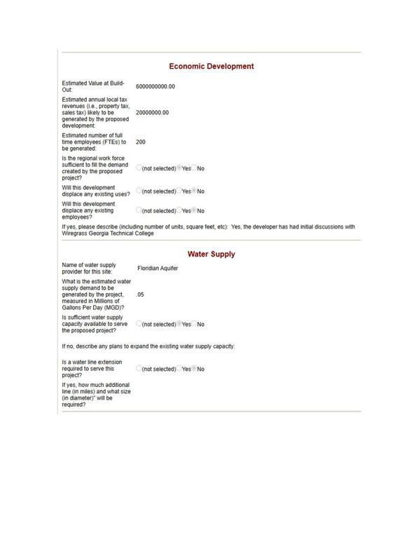 [Economic Development; Water Supply]