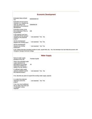 [Economic Development; Water Supply]