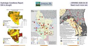 [Hydrologic Conditions Report --SRWMD 2026-04-30, Still in drought, Need much more rain]