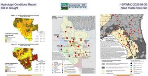 [Hydrologic Conditions Report --SRWMD 2026-04-30, Still in drought, Need much more rain]