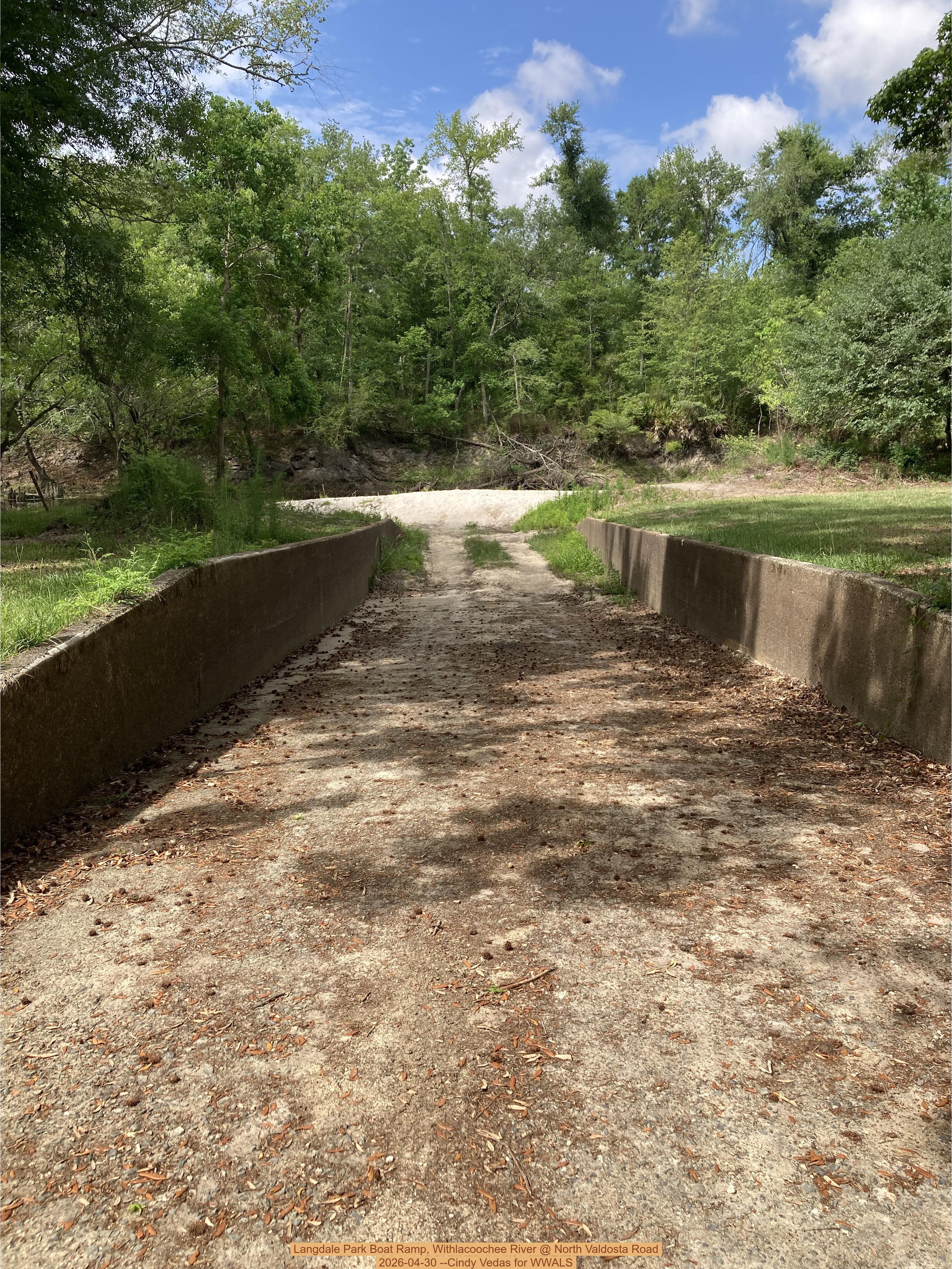 Langdale Park Boat Ramp, Withlacoochee River @ North Valdosta Road 2026-04-30 --Cindy Vedas for WWALS