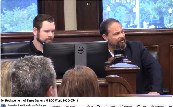 [Aaron Kostyu: Servers, memory, and massive price increases driven by the AI industry, 2026-05-11 --Gretchen Quarterman for LAKE, @ Lowndes County Commission]