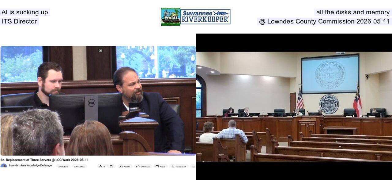 AI is sucking up all the disks and memory, ITS Director @ Lowndes County Commission 2026-05-11