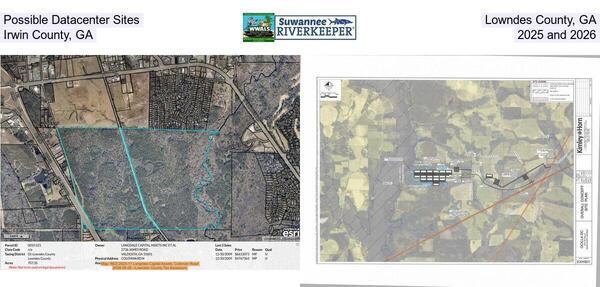 [Datacenter potential sites, Lowndes and Irwin Counties, GA]