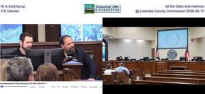 [AI is sucking up all the disks and memory, ITS Director @ Lowndes County Commission 2026-05-11]