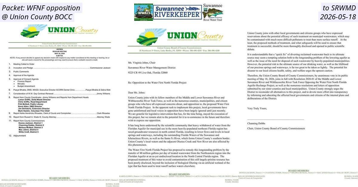 [Packet: WFNF opposition to SRWMD @ Union County BOCC, 2026-05-18]