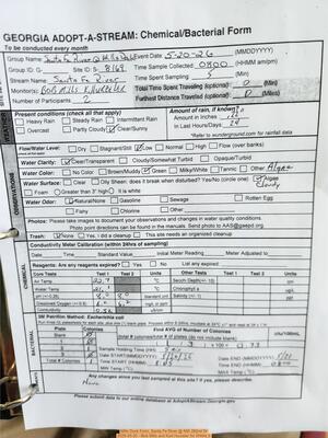 [Mills Dock Form, Santa Fe River @ NW 282nd Dr 2026-05-20 --Bob Mills and Kurt Hurzeler for WWALS]