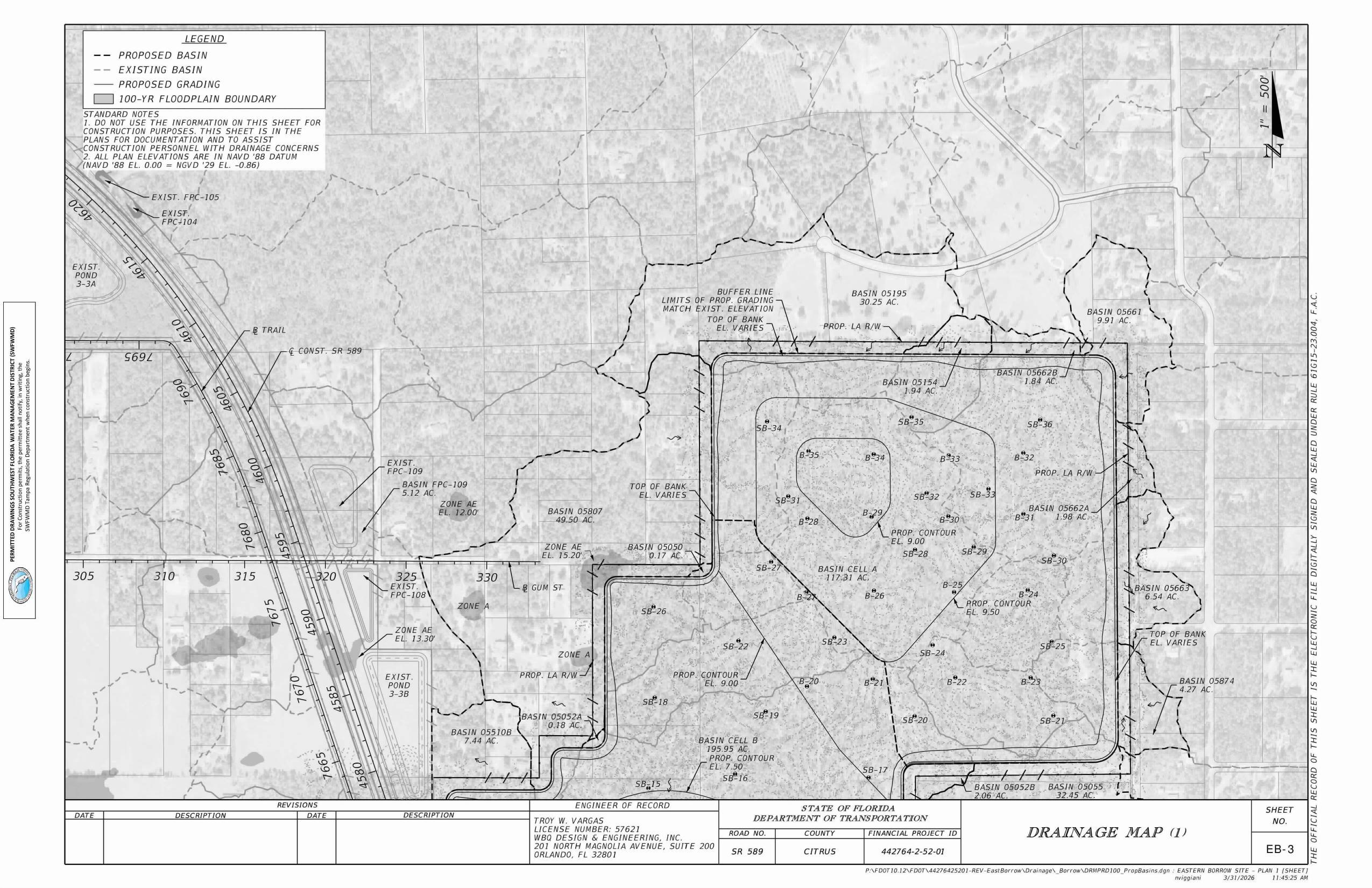 Drainage Map 1, 2026-05-22 --FDOT Plans Approval