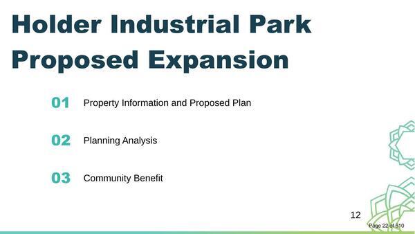 [Holder Industrial Park Proposed Expansion, O71 Property Information and Proposed Plan, 2026-03-05 --Citrus County PDC]