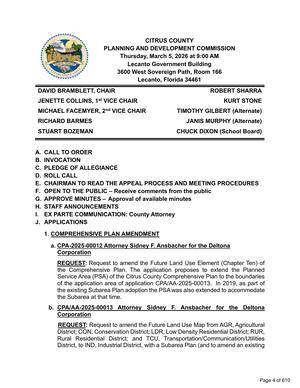 [a. CPA-2025-00012 and b. CPA/AA-2025-00013 Attorney Sidney F. Ansbacher for the Deltona Corporation, 2026-03-05 --Citrus County PDC]