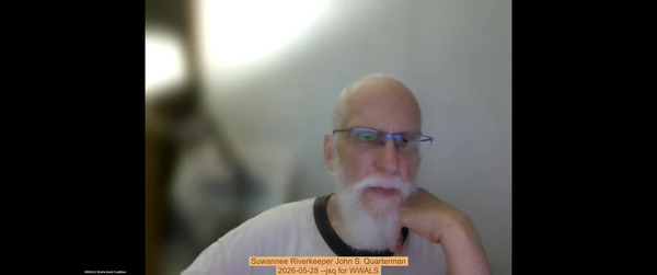 [Suwannee Riverkeeper John S. Quarterman, 2026-05-28 --jsq for WWALS]