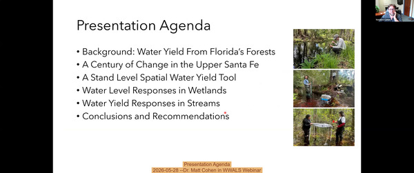 [Presentation Agenda, 2026-05-28 --Dr. Matt Cohen in WWALS Webinar]