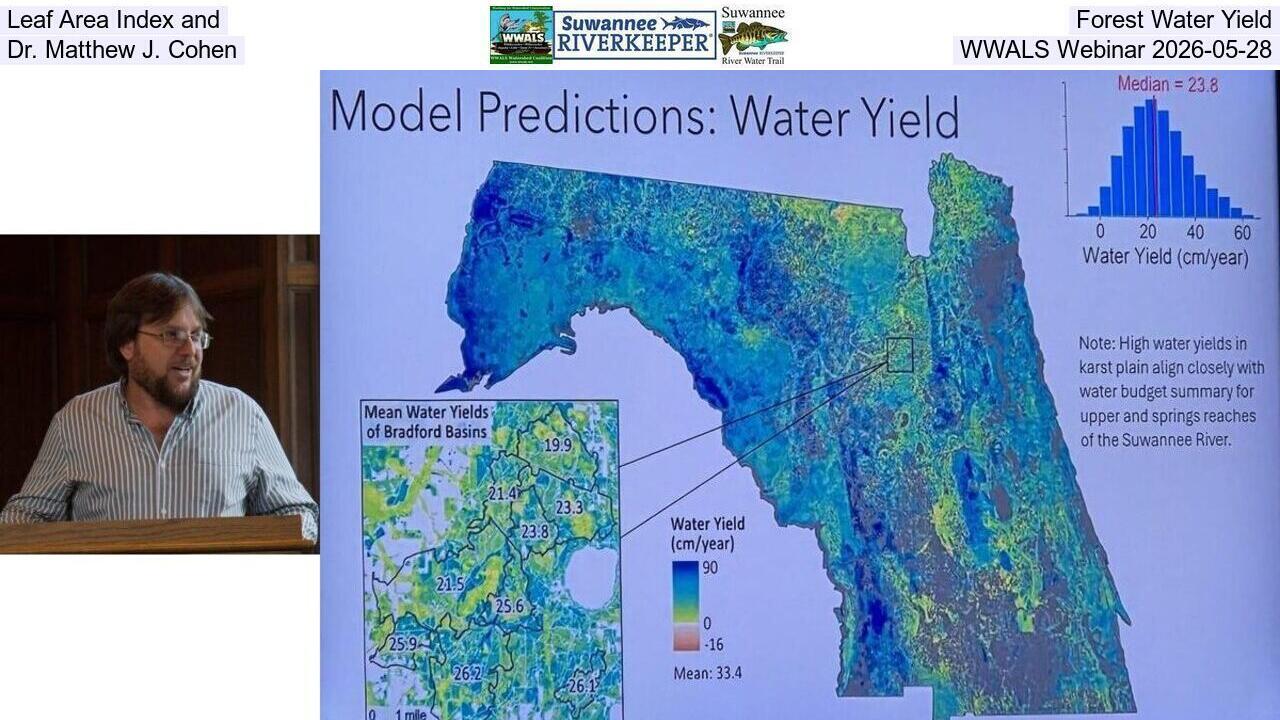 Leaf Area Index and Forest Water Yield, Dr. Matthew J. Cohen, WWALS Webinar 2026-05-28