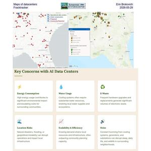 [Maps of datacenters by Erin Brokovich and Fracktracker, 2026-05-29]