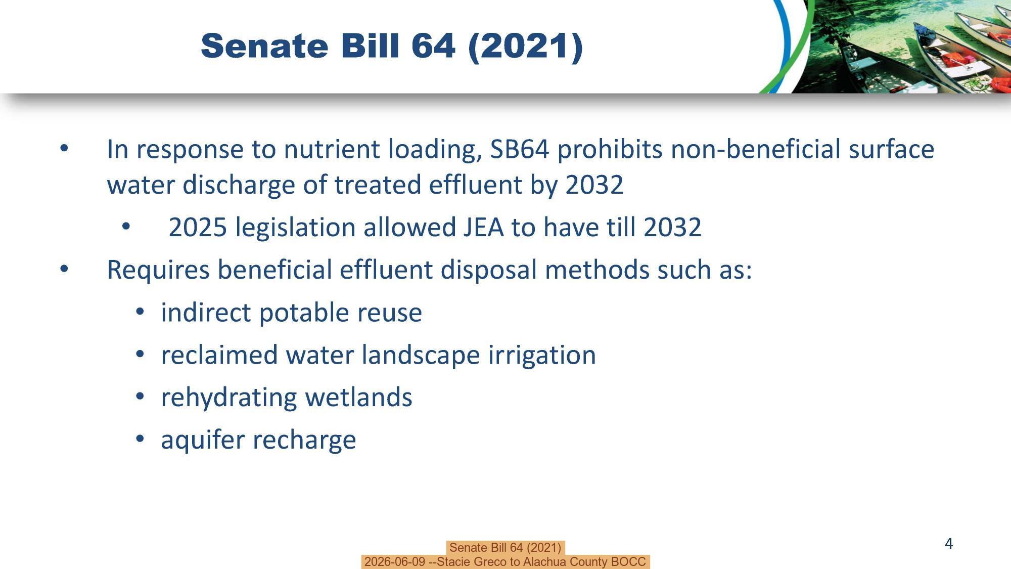 Senate Bill 64 (2021), 2026-06-09 --Stacie Greco to Alachua County BOCC