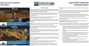 [Alachua County resolution against WFNF 2026-06-09, Stacie Greco, landscape irrigation]