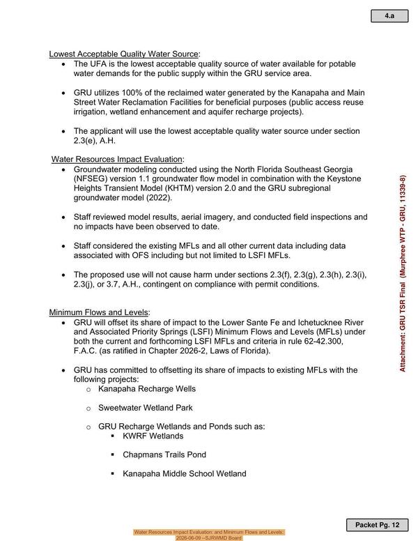 [Water Resources Impact Evaluation: and Minimum Flows and Levels:, 2026-06-09 --SJRWMD Board]