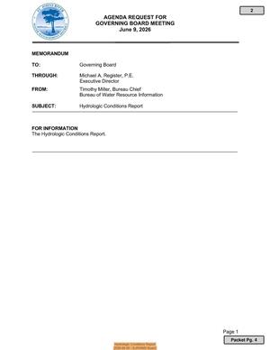 [Hydrologic Conditions Report, 2026-06-09 --SJRWMD Board]