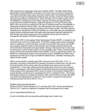 [GRU operates two wastewater reclamation facilities (WRF), 2026-06-09 --SJRWMD Board]