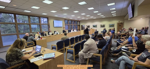 [Speakers against WFNF to SRWMD Board, 2026-05-12 --jsq for WWALS]