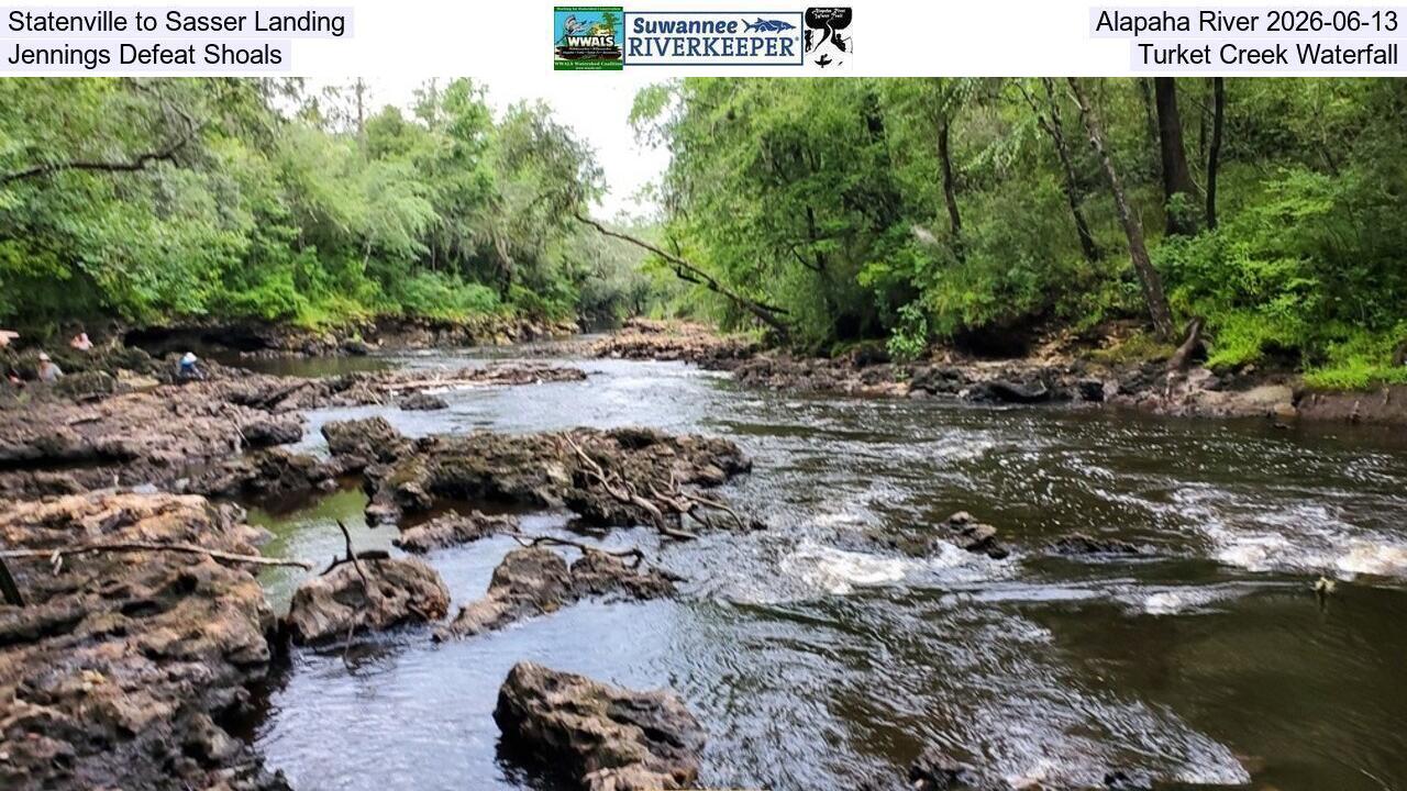 Statenville to Sasser Landing, Alapaha River 2026-06-13, Jennings Defeat Shoals, Turket Creek Waterfall