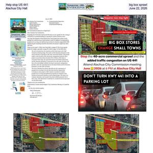[Help stop US 441 big box sprawl, Alachua City Hall, June 22, 2026]