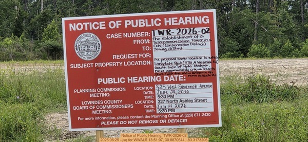 [Notice of Public Hearing, TWR-2026-02, 2026:06:25 --jsq for WWALS 13:51:07, 30.8870644, -83.3173206]