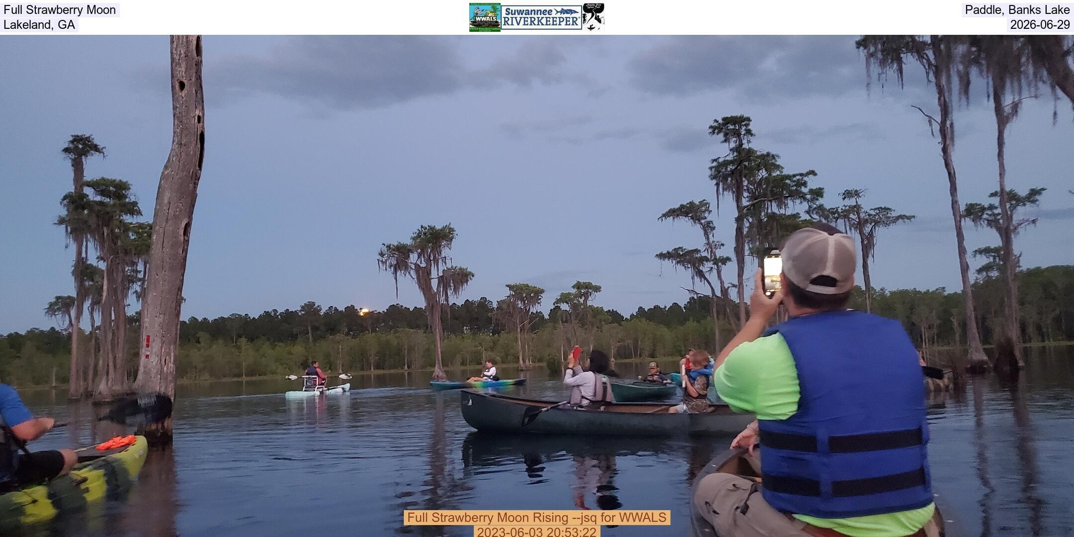 Full Strawberry Moon Paddle, Banks Lake, Lakeland, GA, 2026-06-29