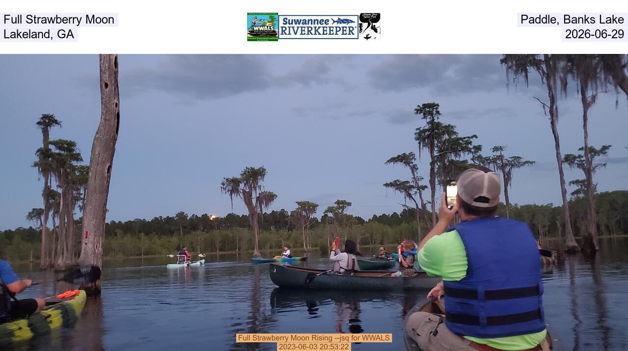 Full Strawberry Moon Paddle, Banks Lake, Lakeland, GA, 2026-06-29