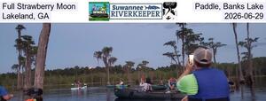 [Full Strawberry Moon Paddle, Banks Lake, Lakeland, GA, 2026-06-29]