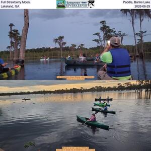 [Full Strawberry Moon Paddle, Banks Lake, Lakeland, GA, 2026-06-29]