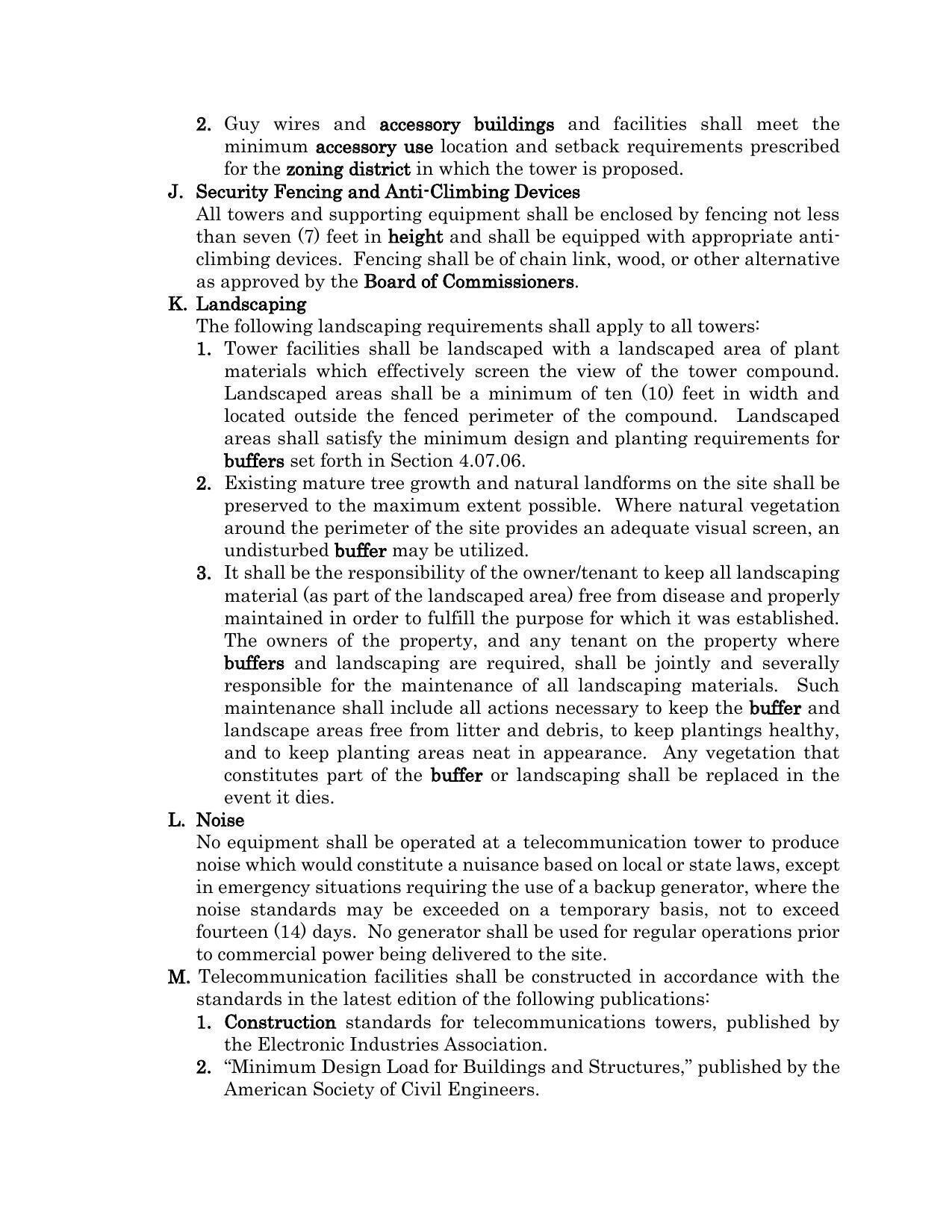 buffers set forth in Section 4.07.06.