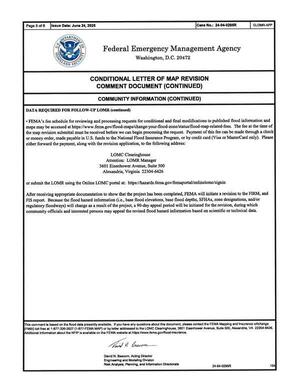 [DATA REQUIRED FOR FOLLOW-UP LOMR (continued)]
